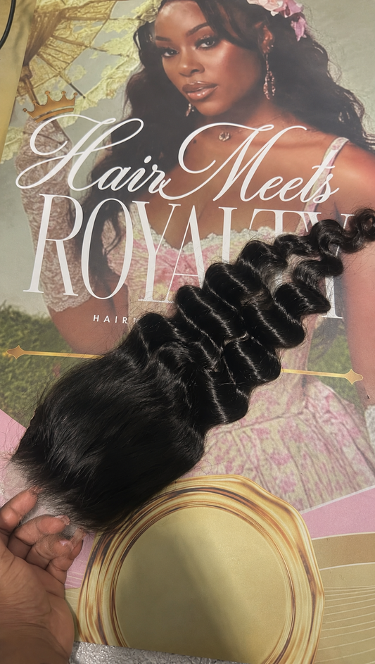 Virgin Loose Deep Wave 5×5 Ultra Thin Lace Closure